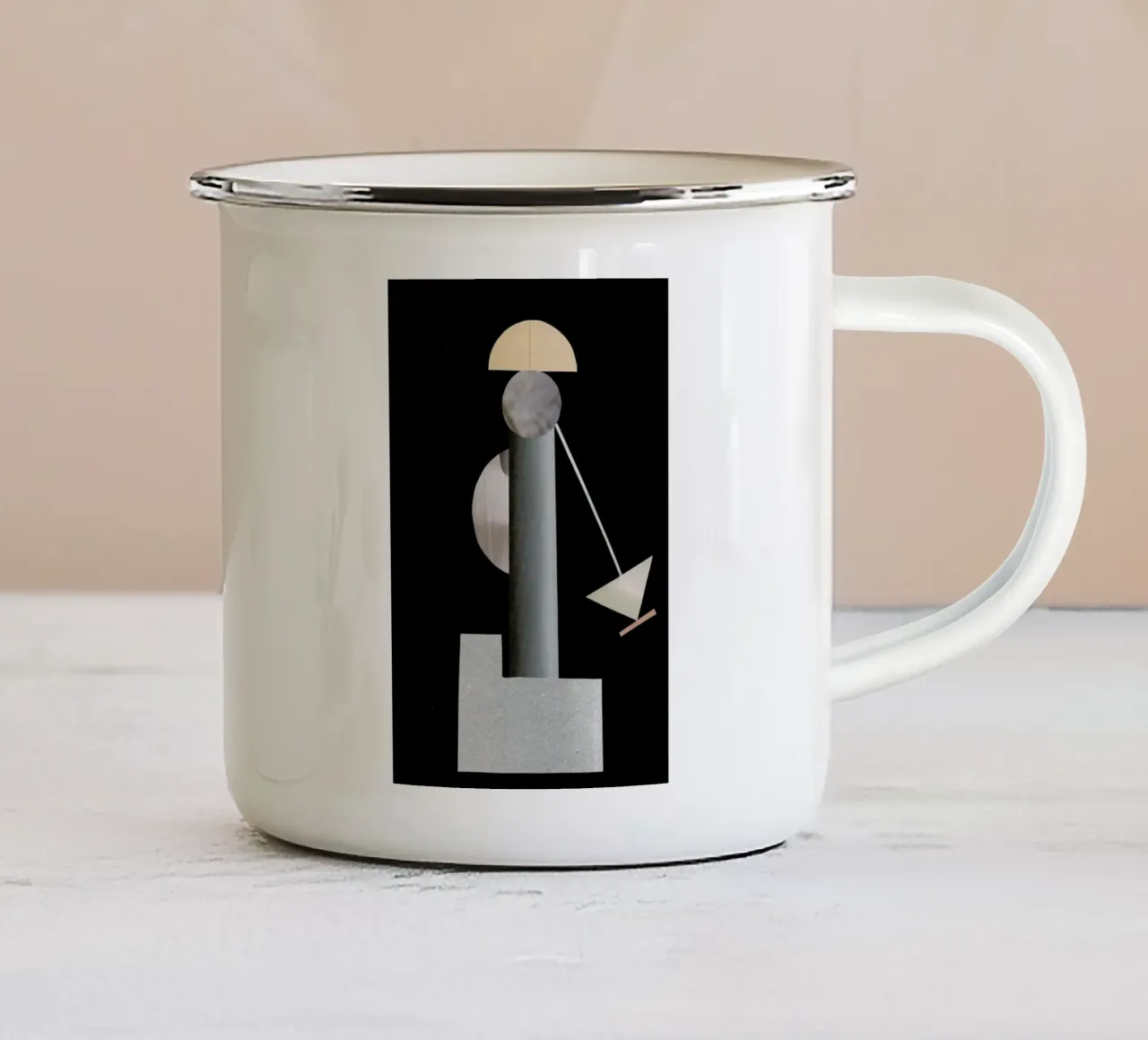 On 03 Emaille Tasse von The Home Office Studio