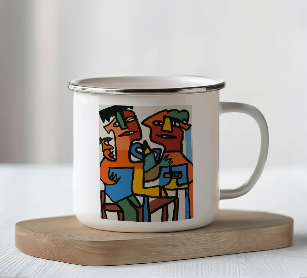 Festa del ritratto tazza in smalto da Little Dean