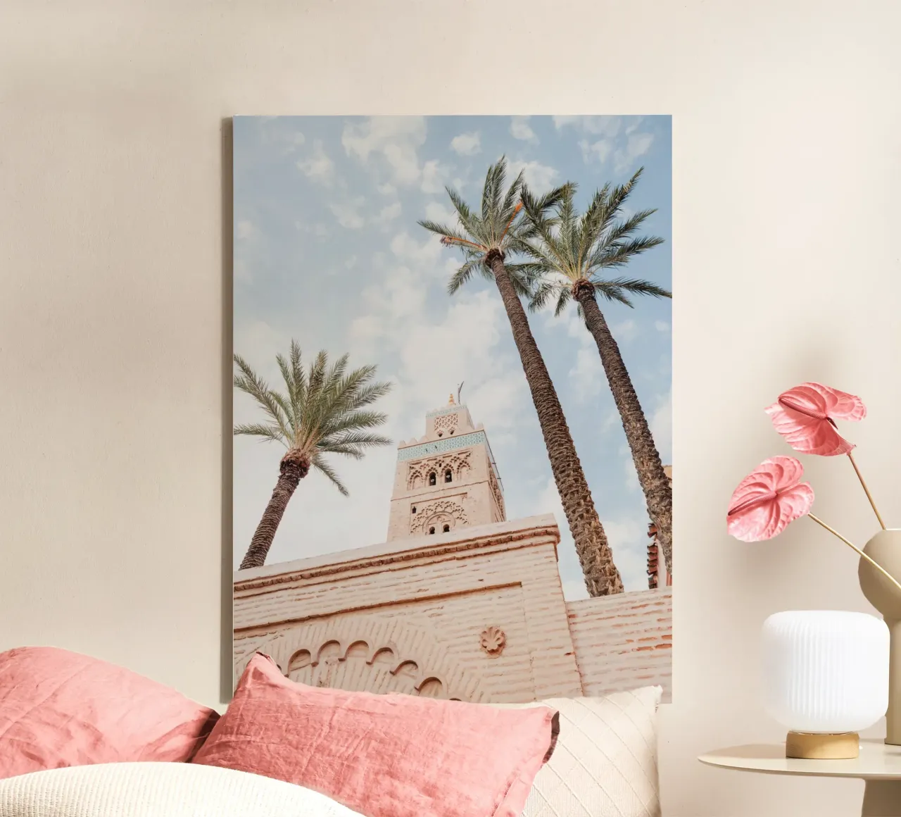 Mosque in Marrakesh tela con Cornice a cassetta da photolovers