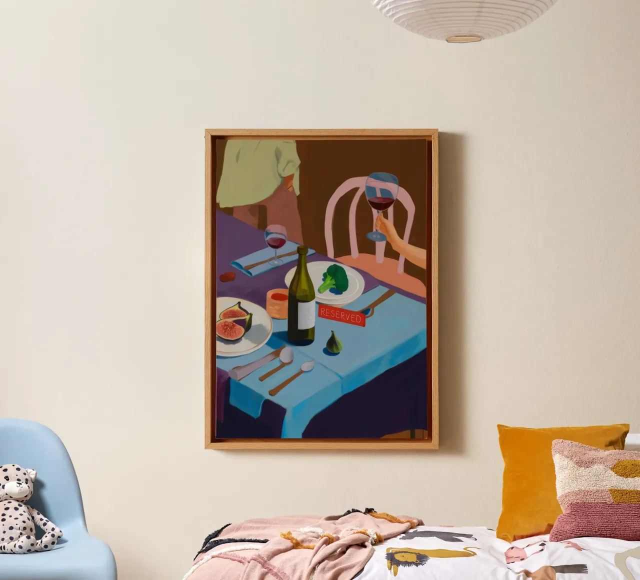 Romantisch diner canvas met Baklijst van Aurora Muse