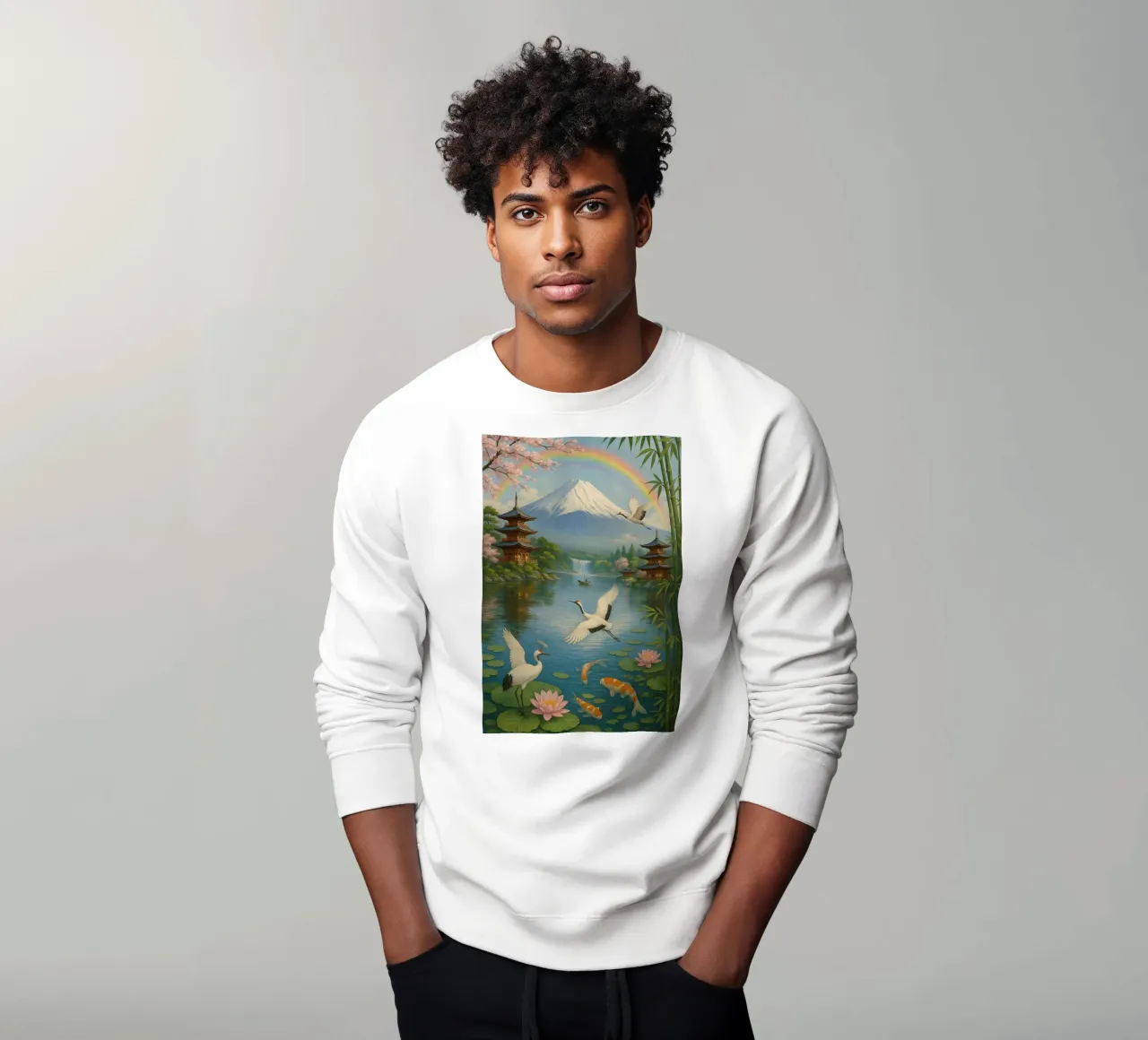Fuji Mountain Japanese felpa da JEFF CREATIVE ART