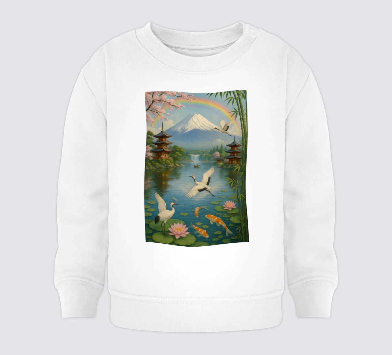 Fuji Mountain Japanese sudadera de bebé de JEFF CREATIVE ART