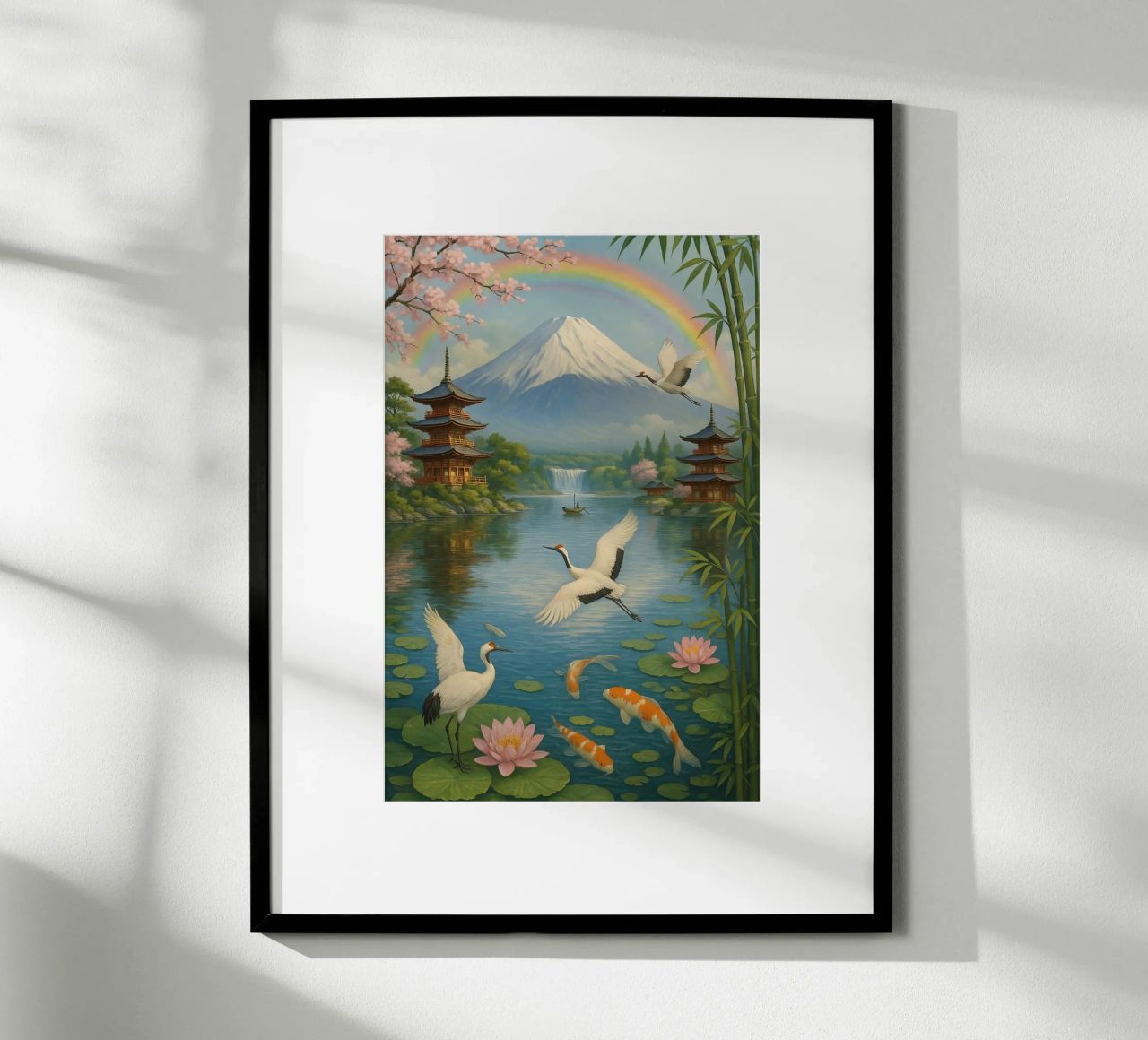 Fuji Mountain Japanese poster de JEFF CREATIVE ART