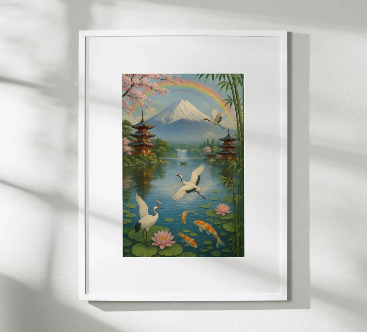 Fuji Mountain Japanese poster de JEFF CREATIVE ART
