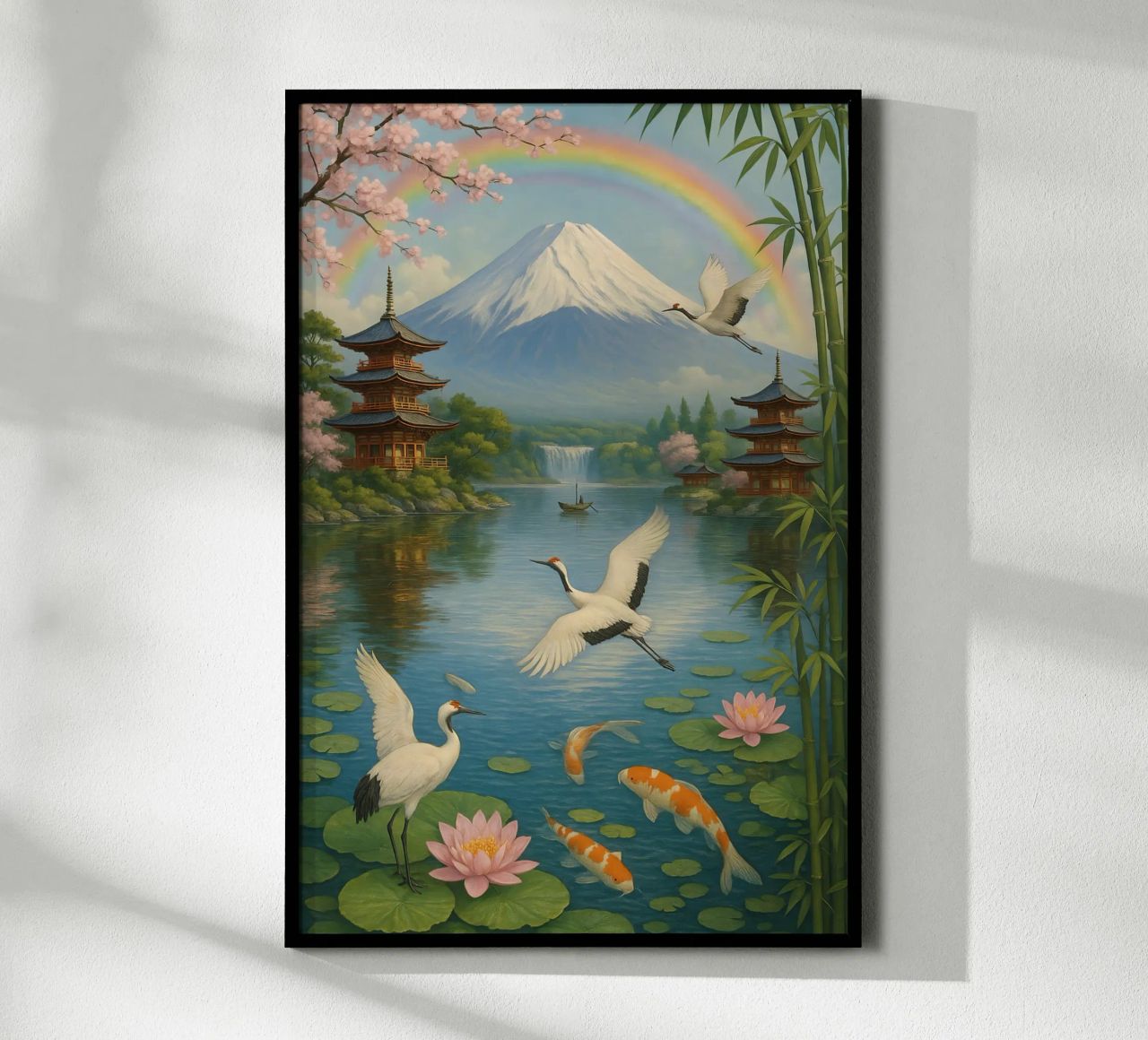 Fuji Mountain Japanese poster de JEFF CREATIVE ART