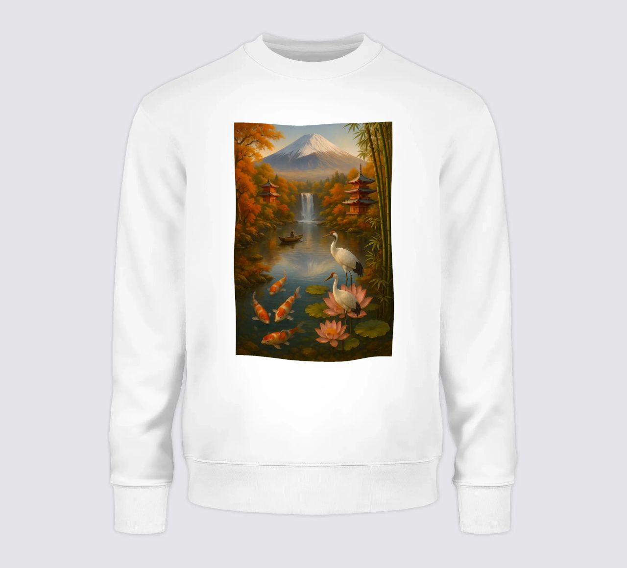 Fuji Mountain Auntum Japanese sudadera de JEFF CREATIVE ART