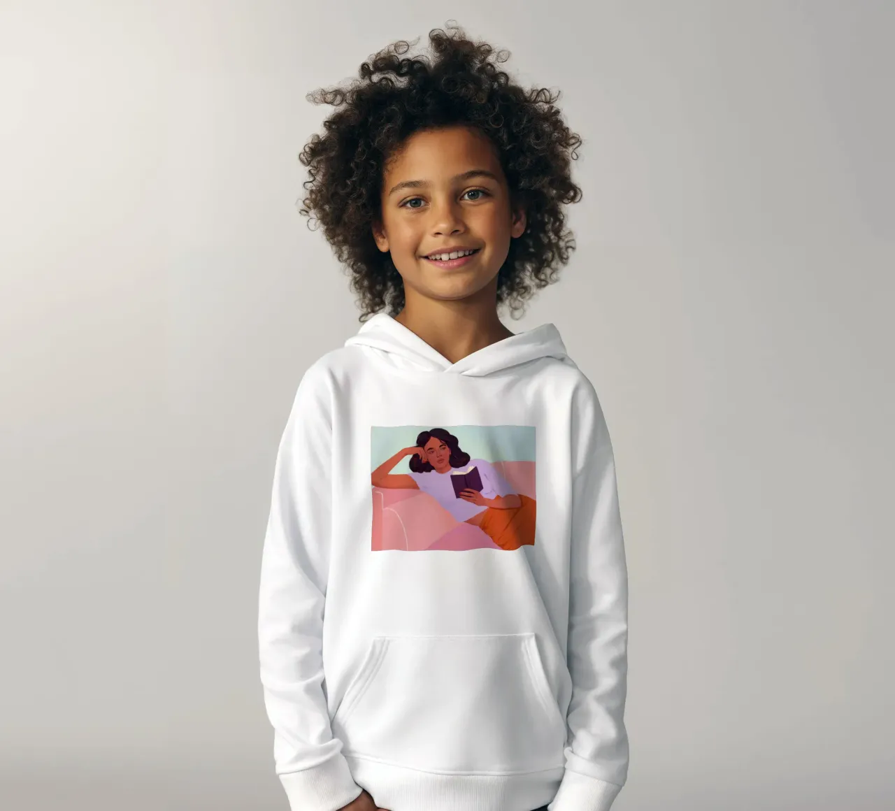 Sunset Reading Solace sudadera con capucha para niño de Aurora Muse