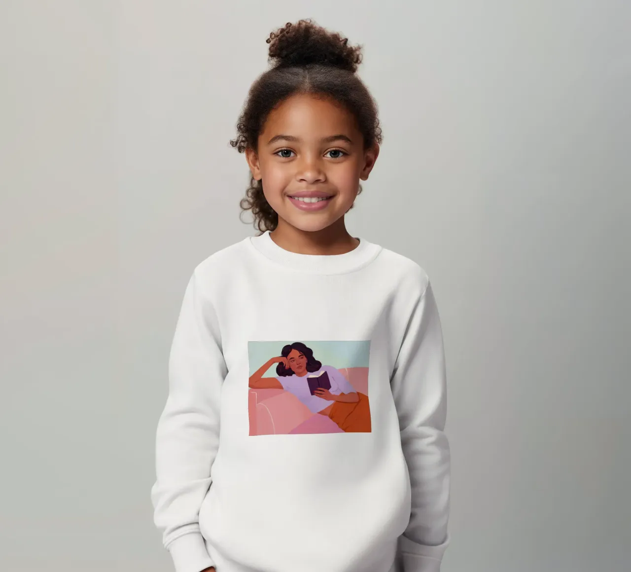 Sunset Reading Solace sudadera para niño de Aurora Muse