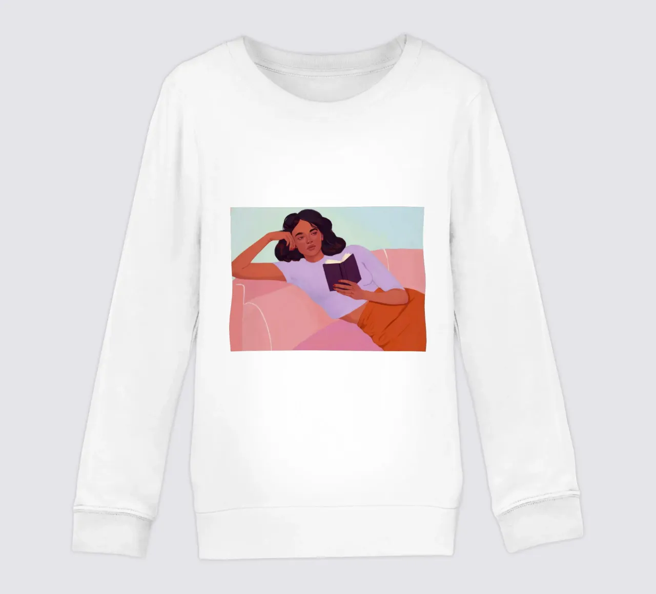 Sunset Reading Solace sudadera para niño de Aurora Muse