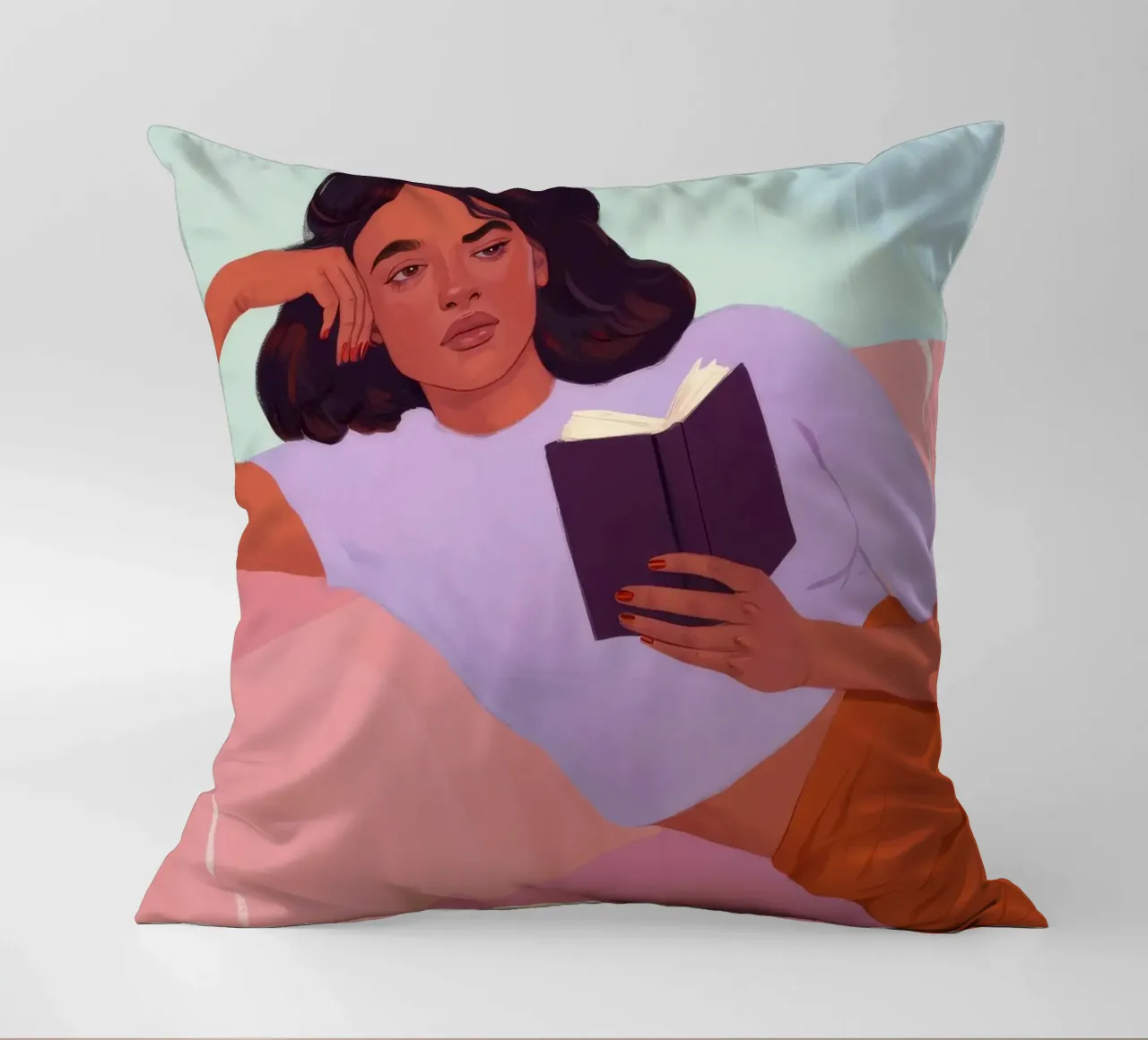 Sollievo della lettura al tramonto cuscino da Aurora Muse
