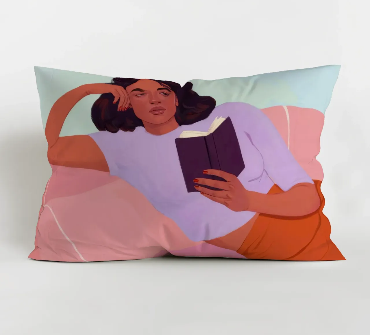 Sollievo della lettura al tramonto cuscino da Aurora Muse