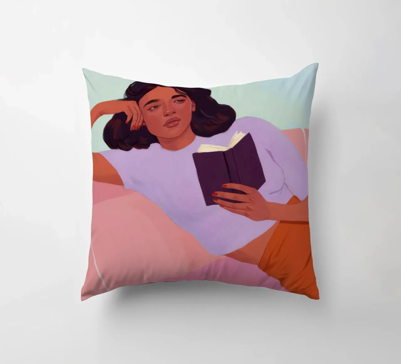 Sollievo della lettura al tramonto cuscino da Aurora Muse