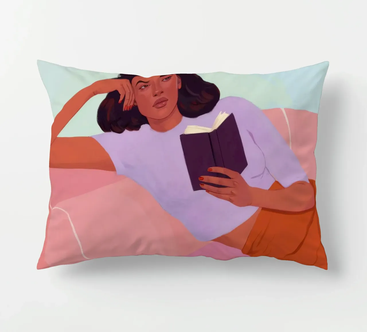 Sollievo della lettura al tramonto cuscino da Aurora Muse