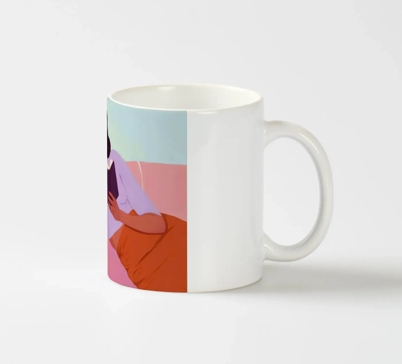 Sunset Reading Solace ceramic mug by Aurora Muse
