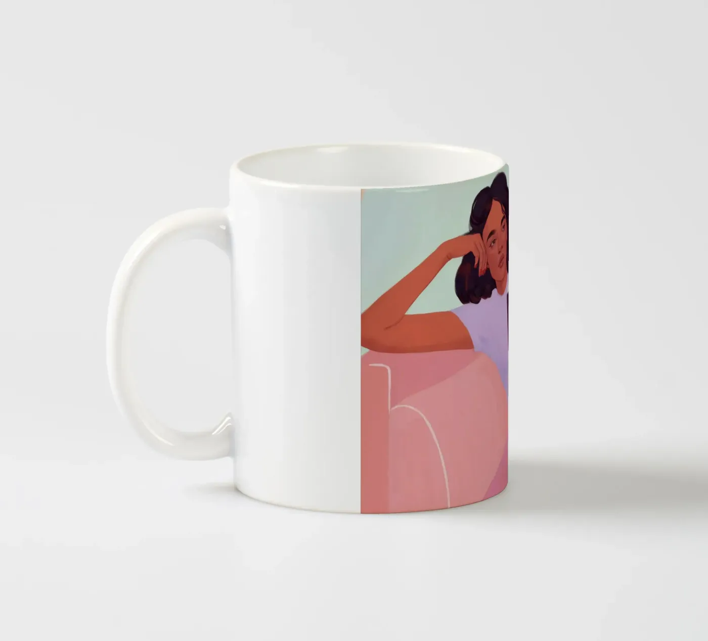 Sunset Reading Solace ceramic mug by Aurora Muse