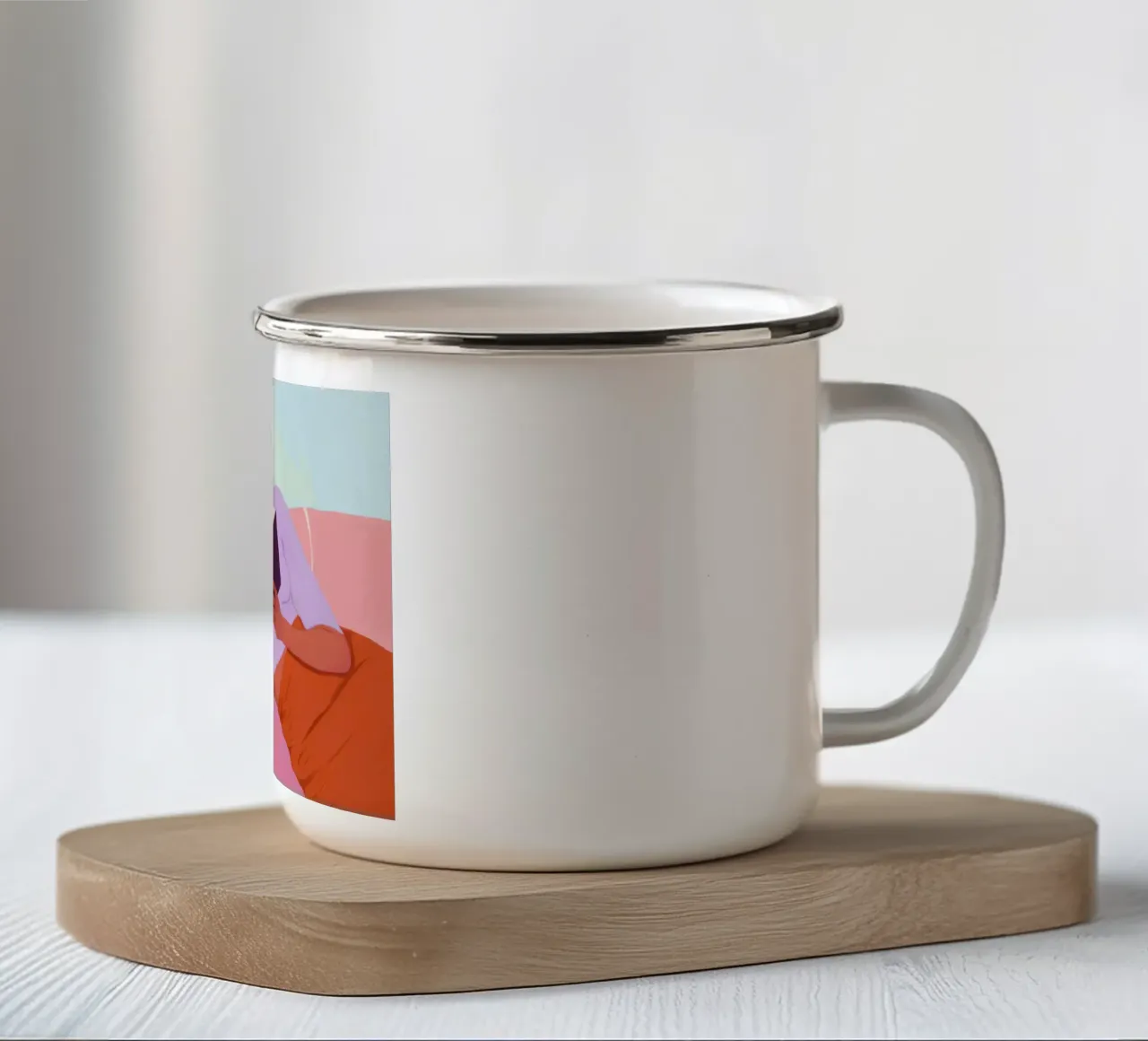 Sollievo della lettura al tramonto tazza in smalto da Aurora Muse