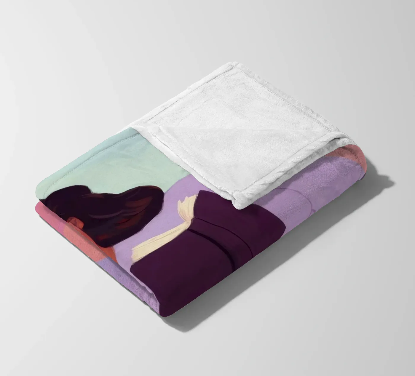 Sunset Reading Solace fleece blanket by Aurora Muse