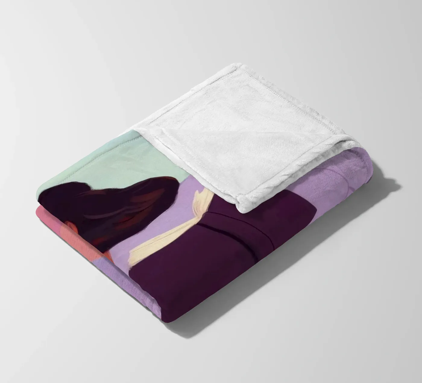 Sunset Reading Solace fleece blanket by Aurora Muse