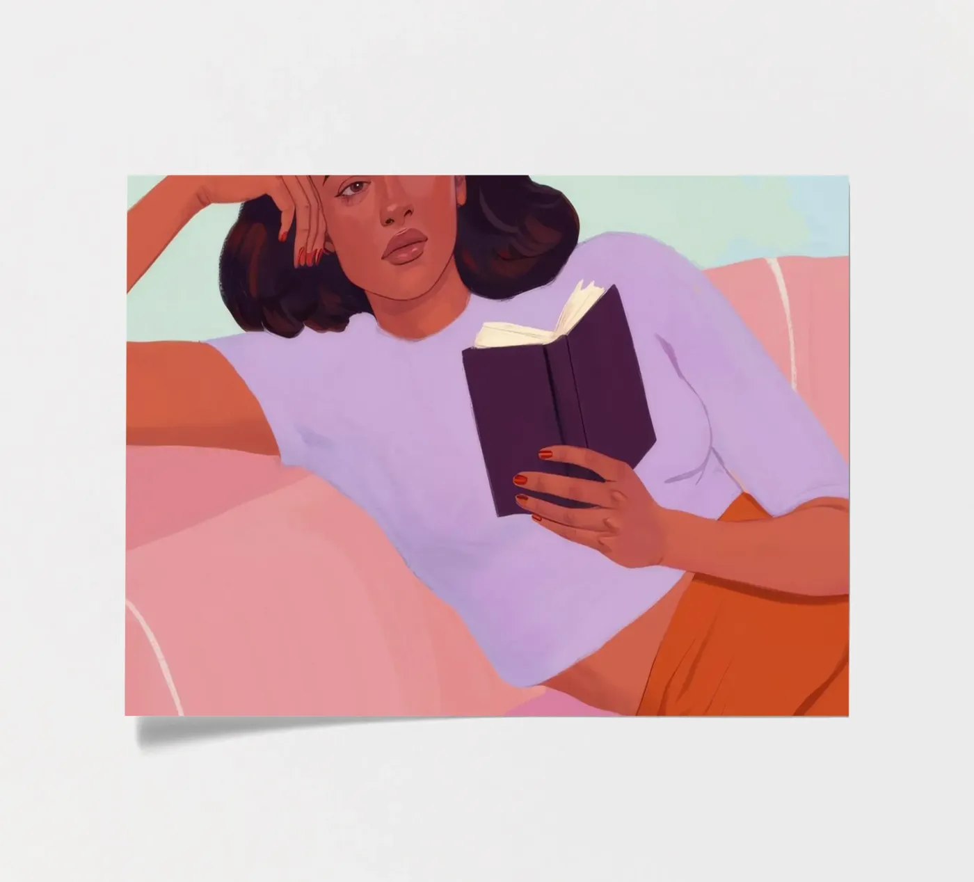 Sunset Reading Solace sticker sheet by Aurora Muse