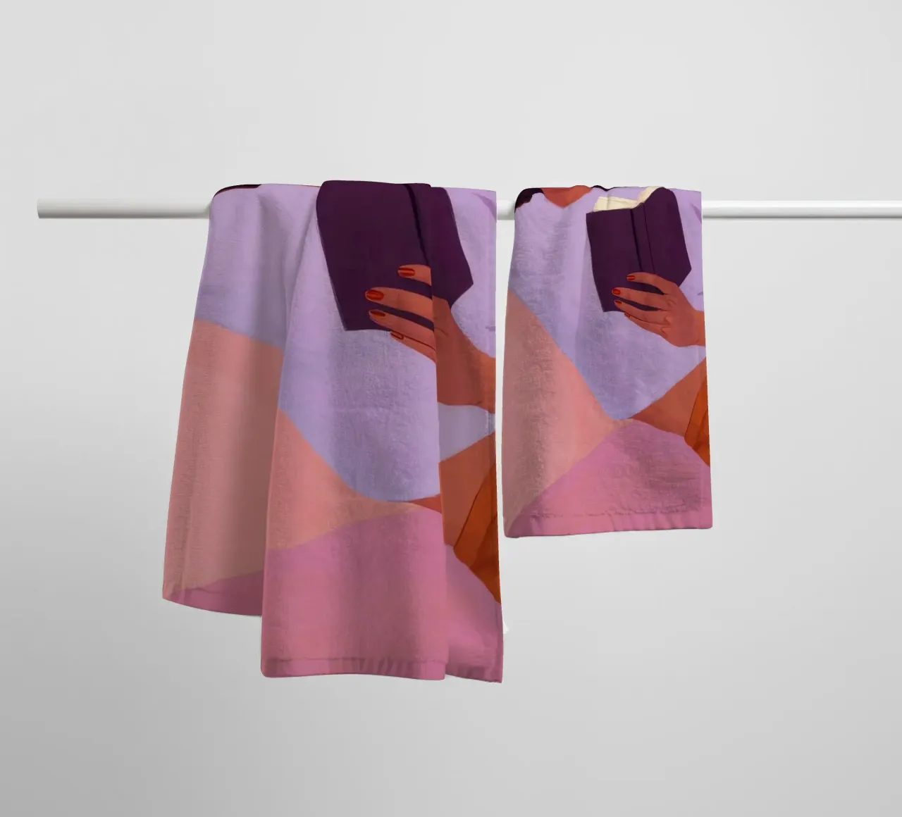 Sunset Reading Solace towel by Aurora Muse