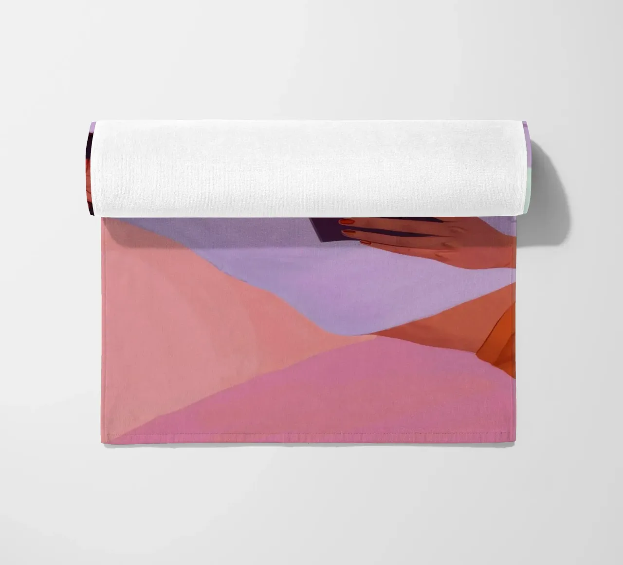 Sunset Reading Solace beach towel by Aurora Muse