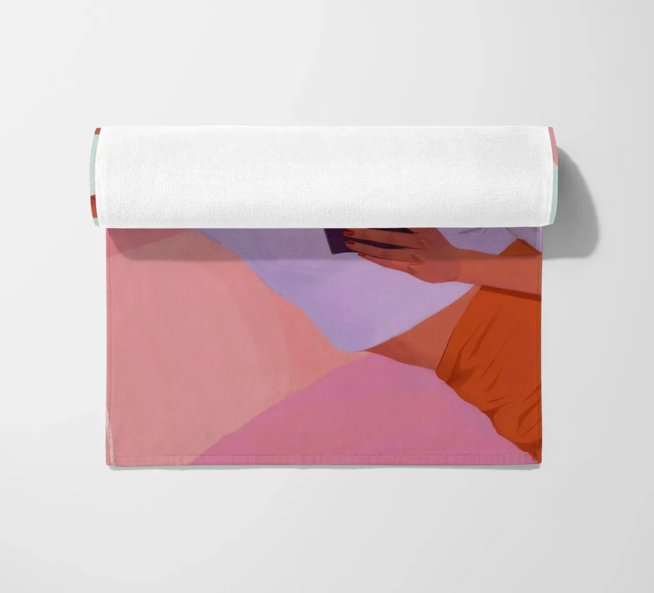 Sunset Reading Solace beach towel by Aurora Muse