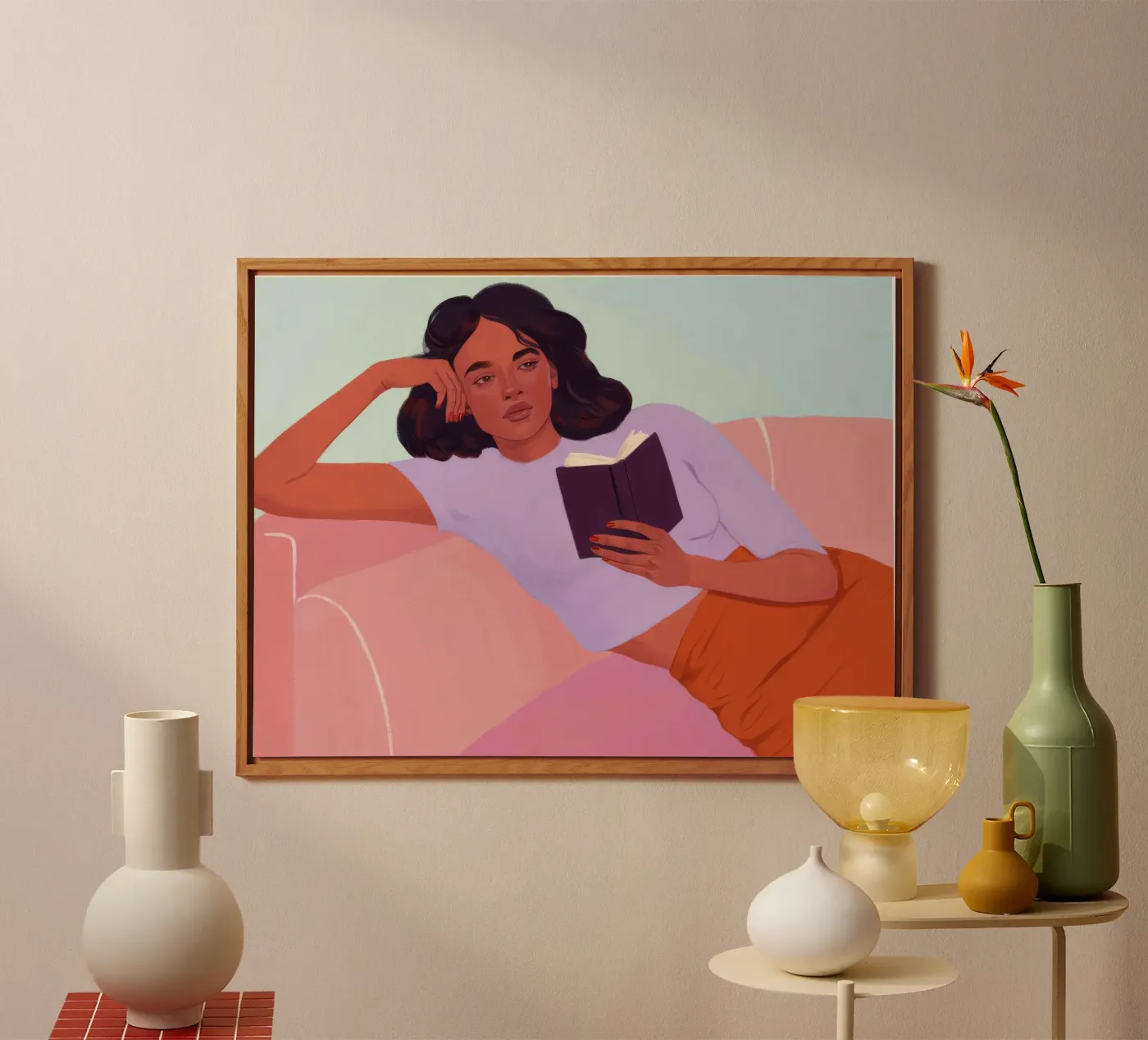 Sunset Reading Solace forex plate by Aurora Muse