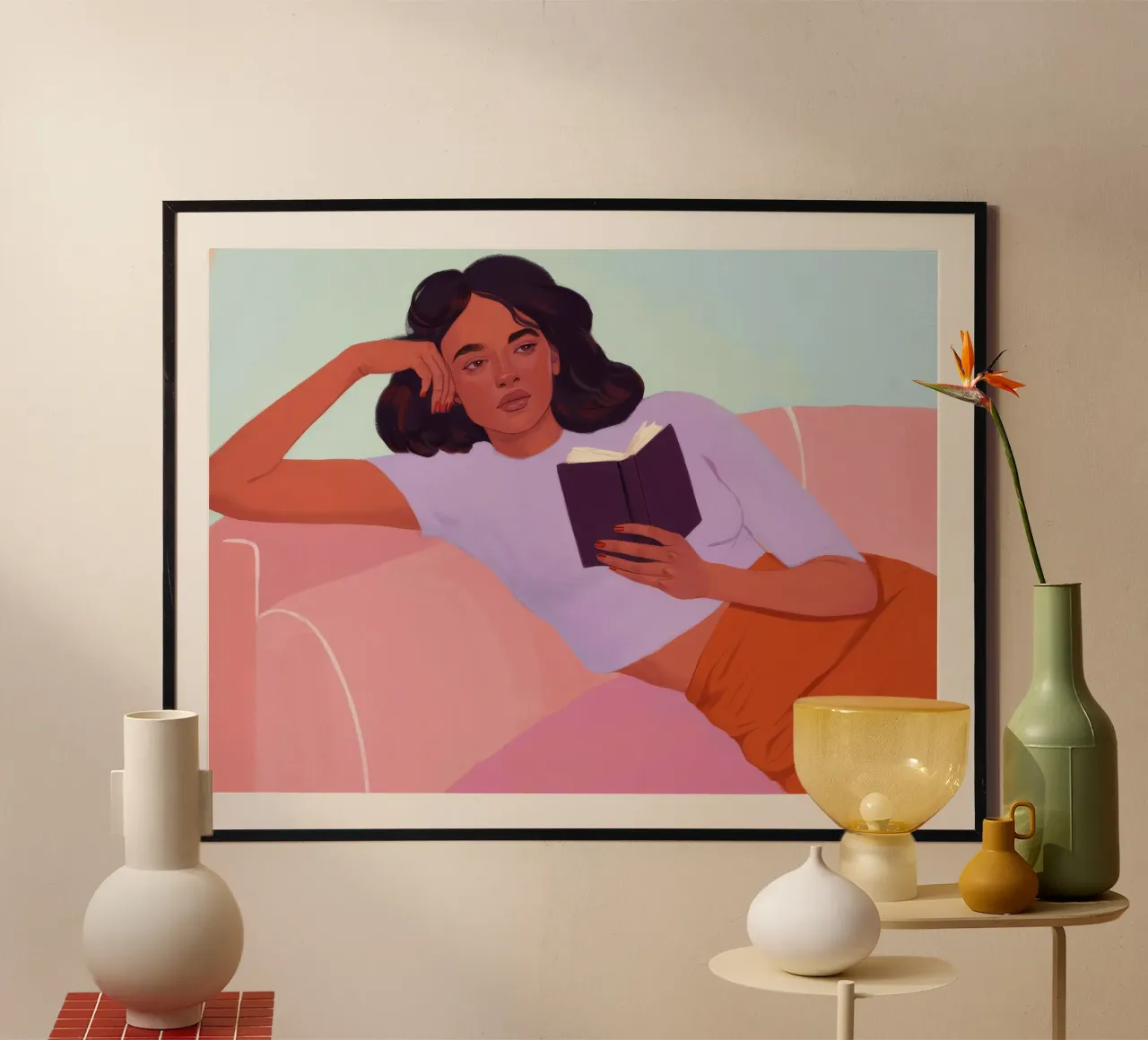 Sunset Reading Solace poster by Aurora Muse