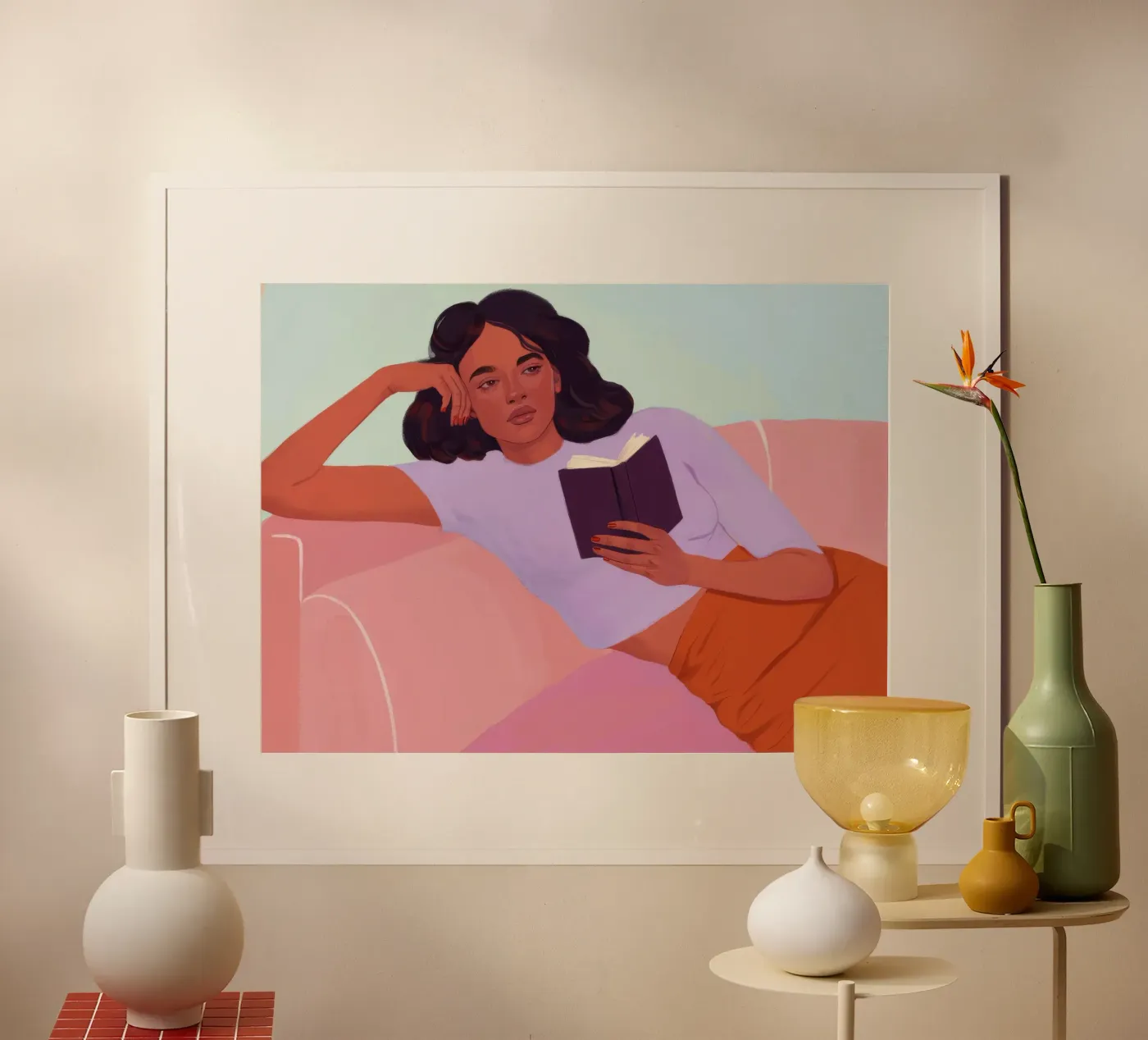 Sunset Reading Solace poster by Aurora Muse
