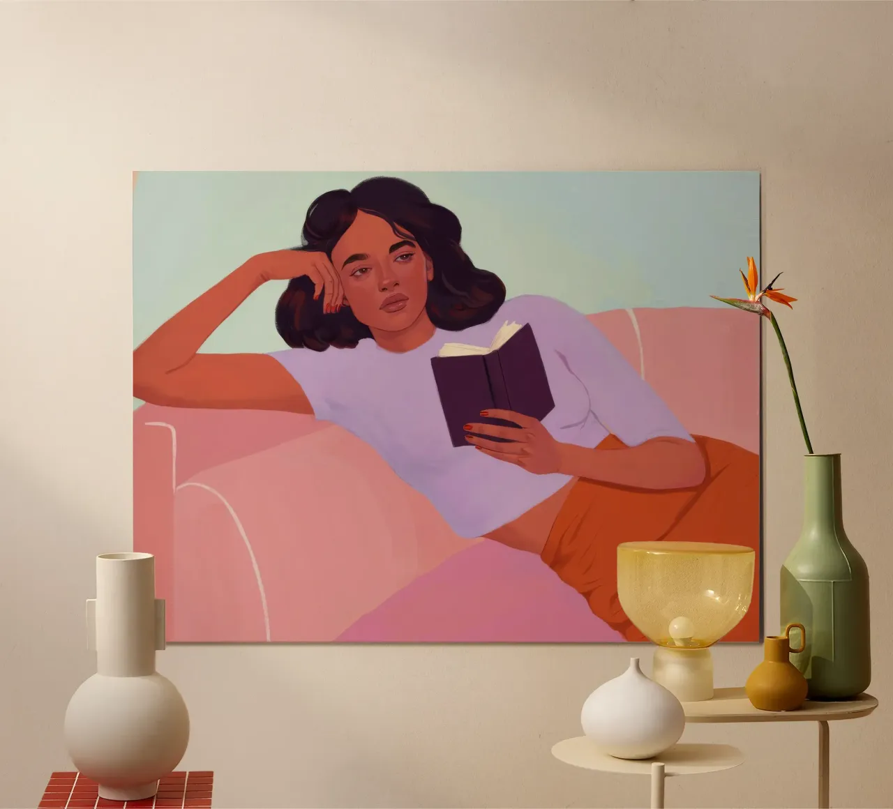 Sunset Reading Solace poster by Aurora Muse