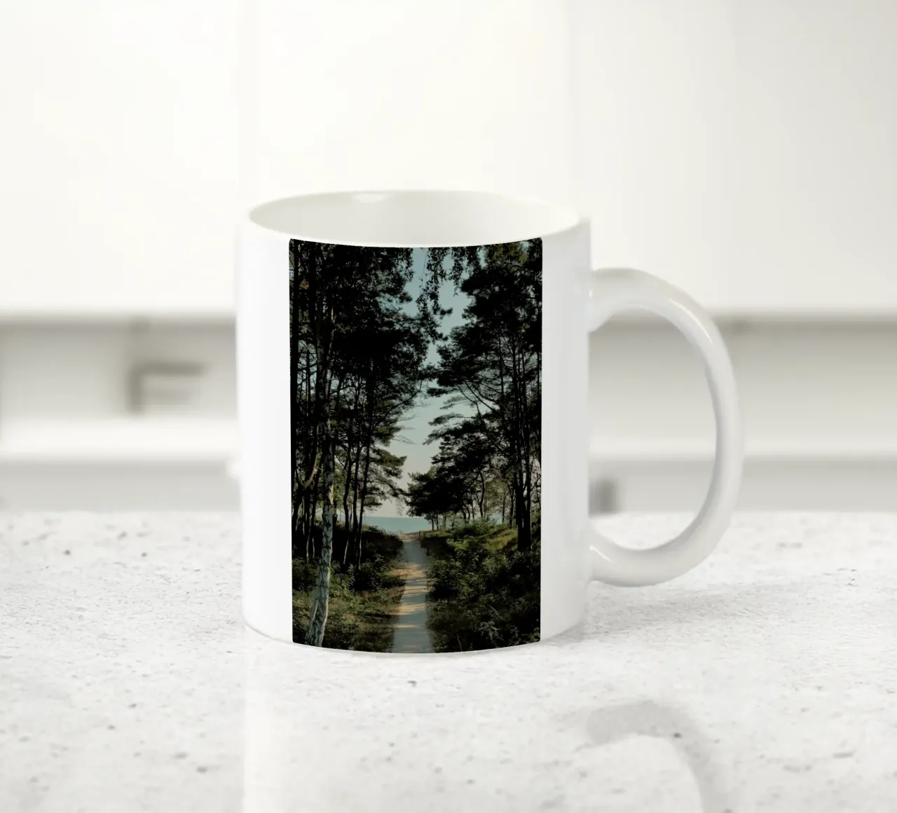 Beach Path ceramic mug by Sebastian Hilgetag