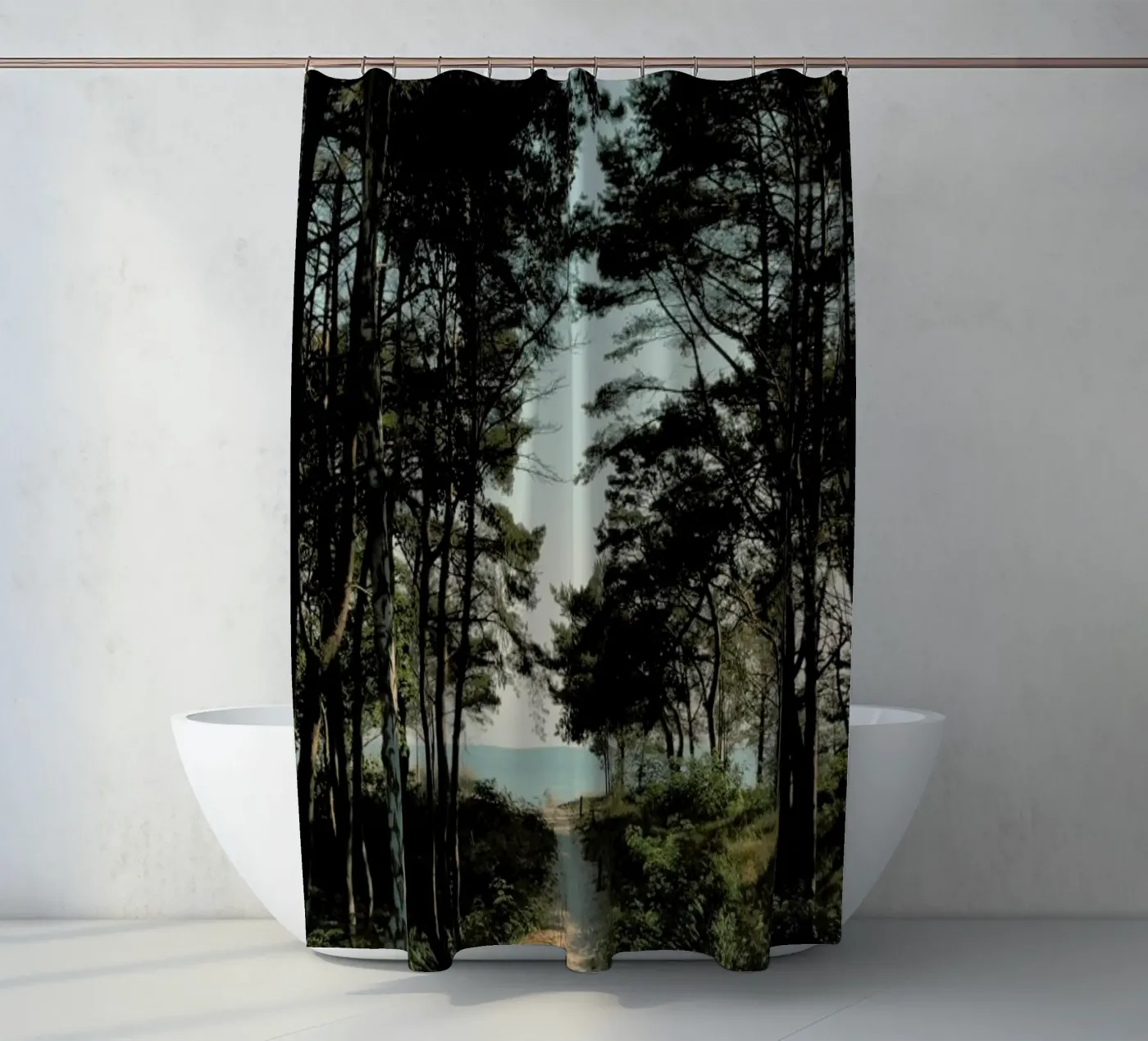 Beach Path Duschvorhang von Sebastian Hilgetag