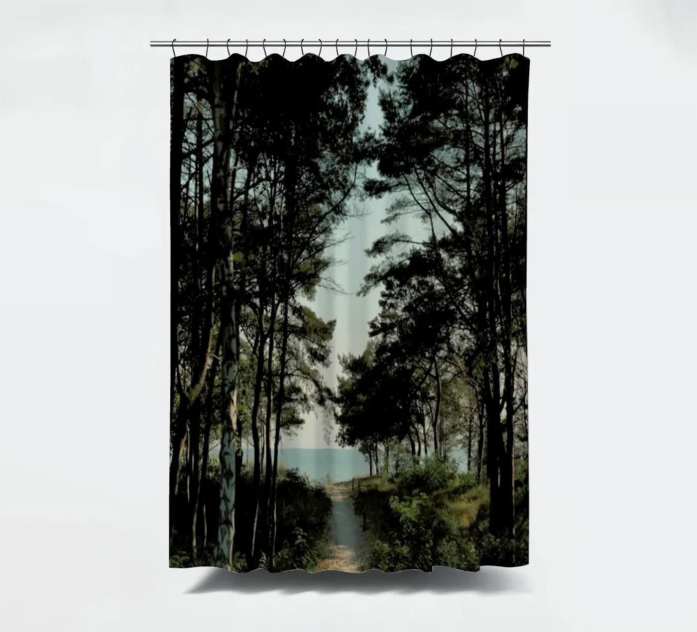 Beach Path Duschvorhang von Sebastian Hilgetag