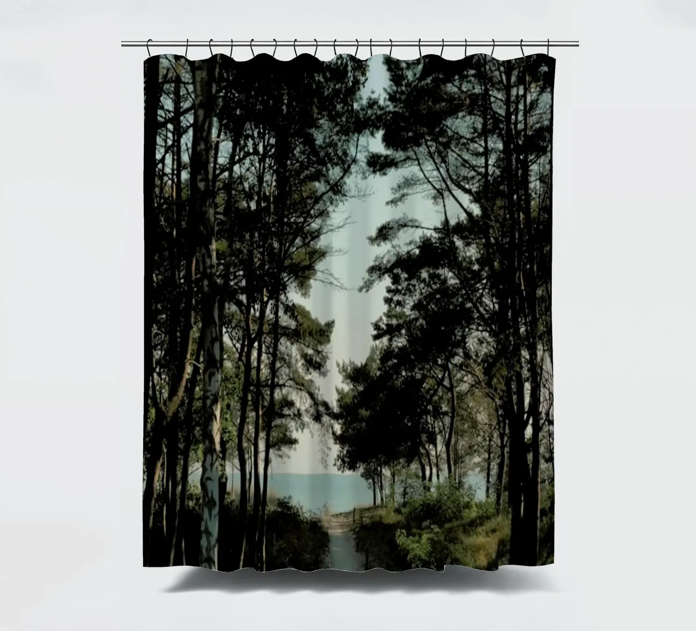Beach Path Duschvorhang von Sebastian Hilgetag