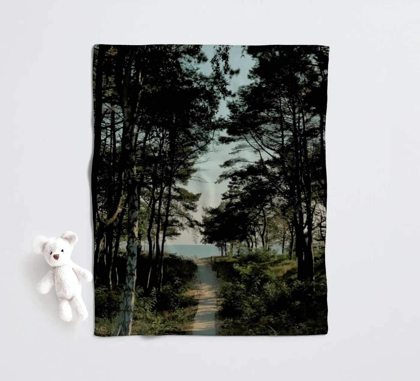 Beach Path Fleecedecke von Sebastian Hilgetag