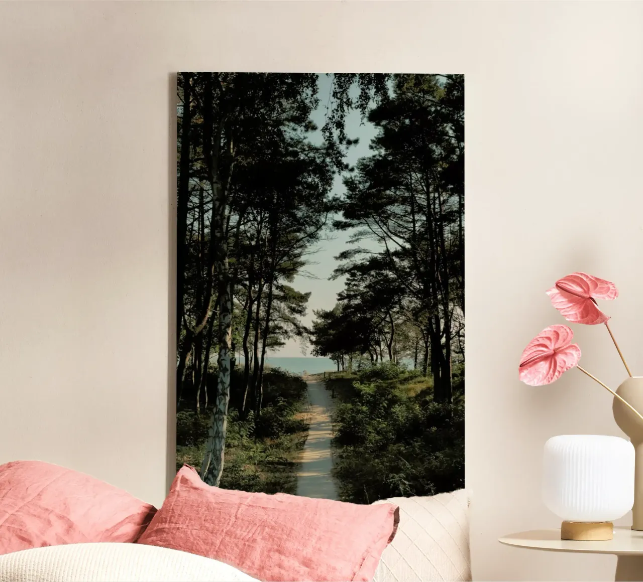 Beach Path tela con Cornice a cassetta da Sebastian Hilgetag