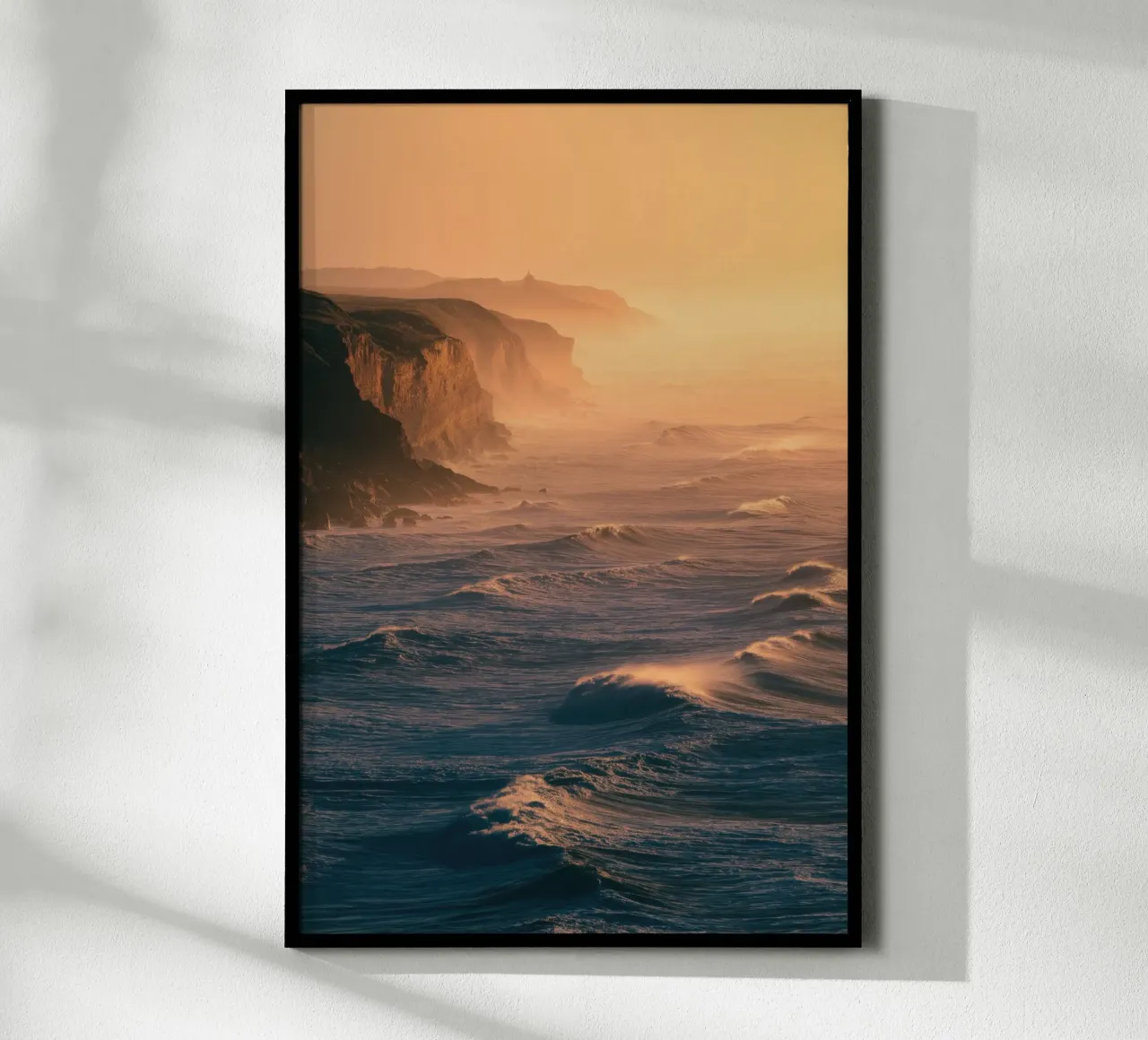 Ora d'oro Scogliere costiere carta hahnemühle da Indigo Tides Art