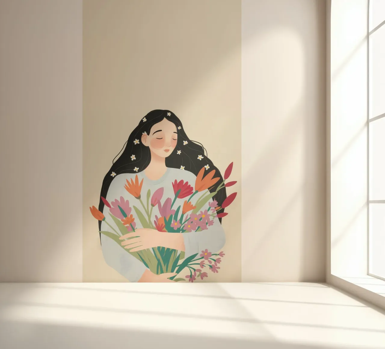 Blooming Inner Garden photo wallpaper by Aurora Muse