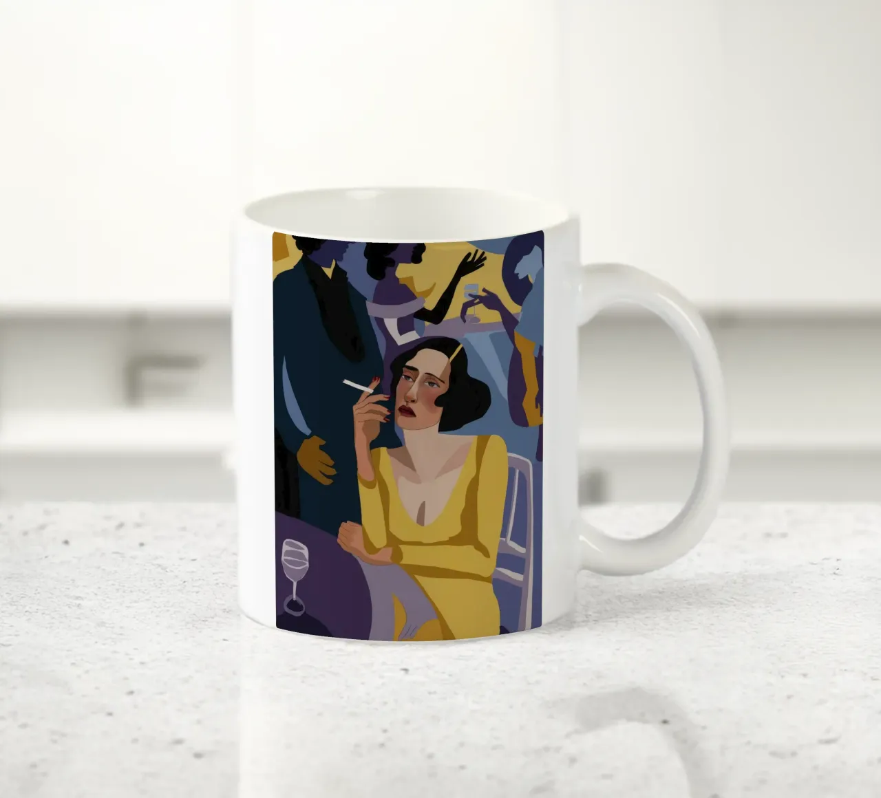 Noir Jazz Melancholie Keramik Tasse von Aurora Muse