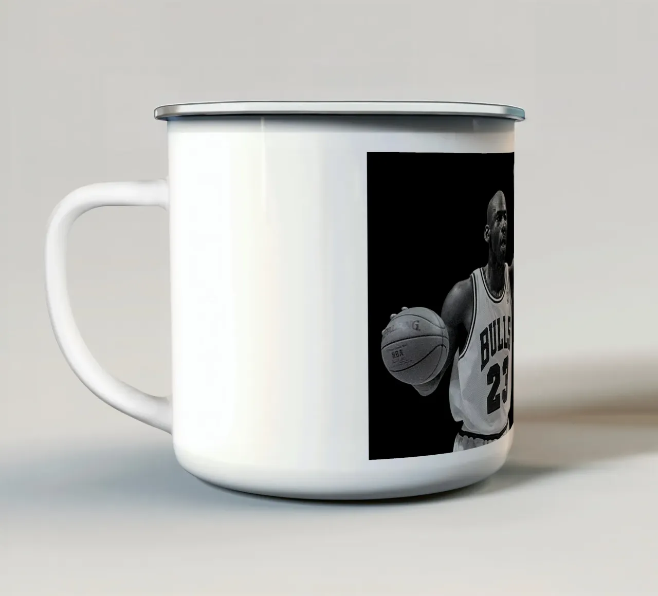 Michael Jordan Monochrom tazza in smalto da elsie Shop