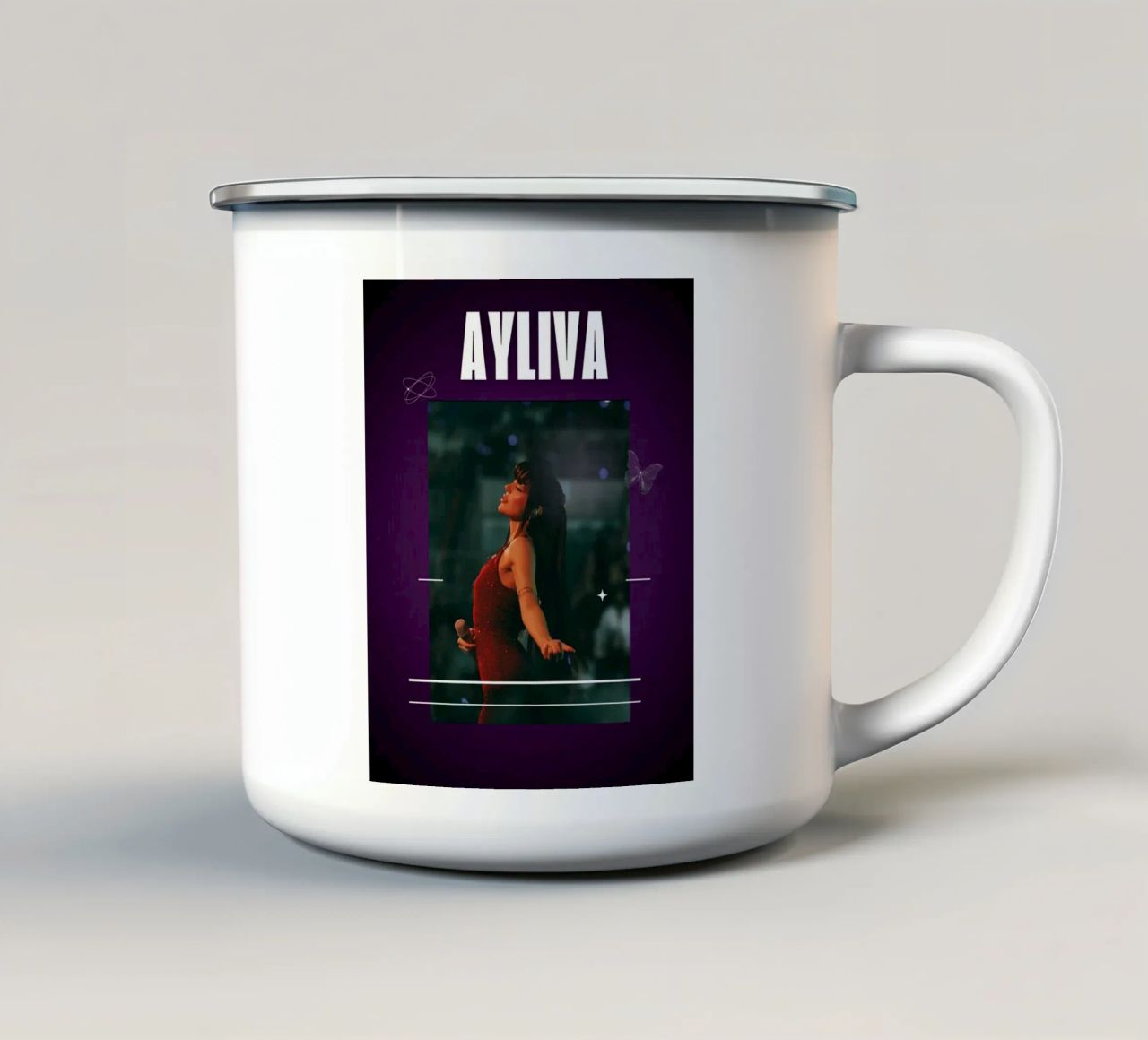 ritratto ayliva tazza in smalto da Vintage explorer