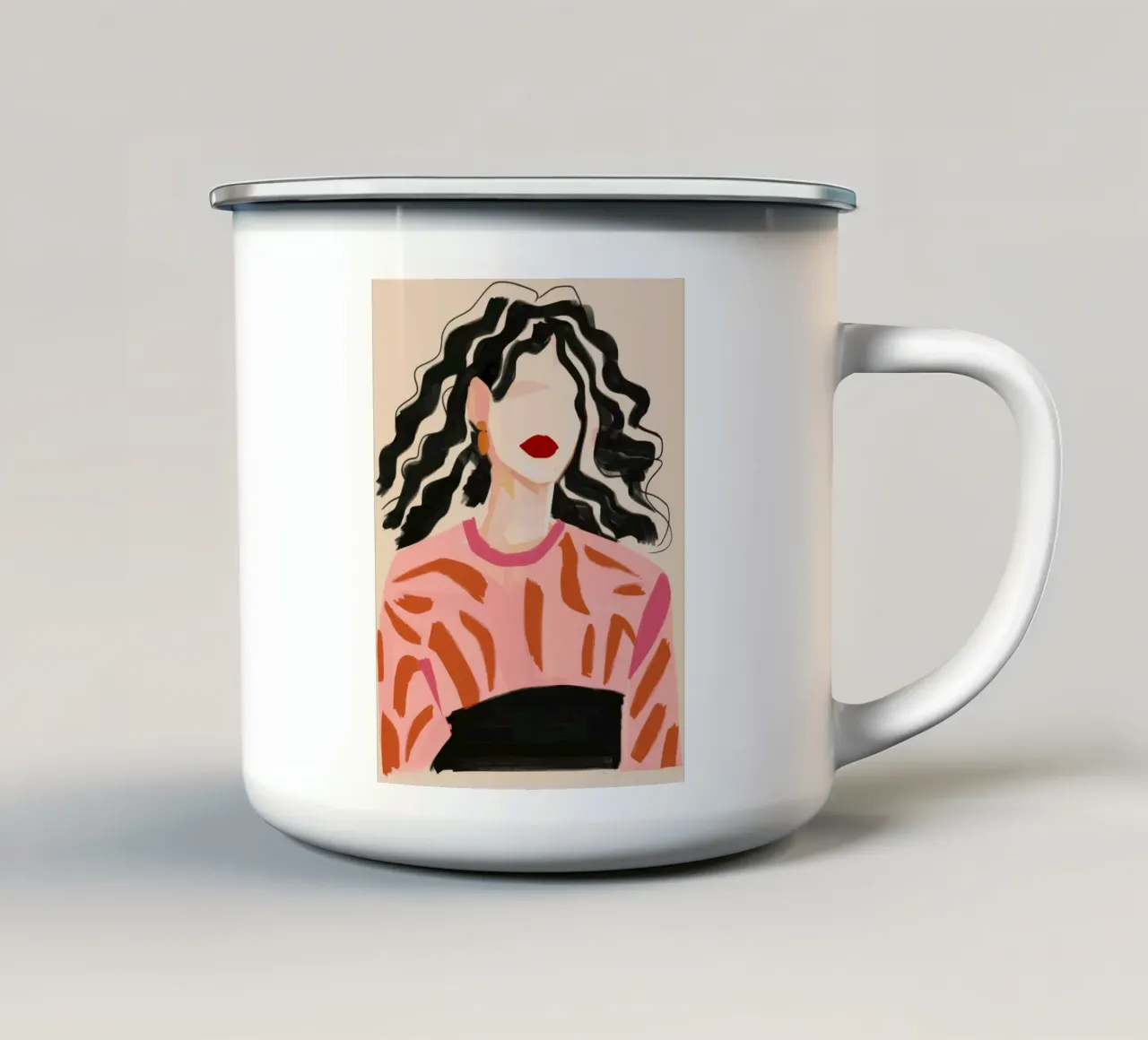 Eco di bellezza astratta tazza in smalto da Aurora Muse