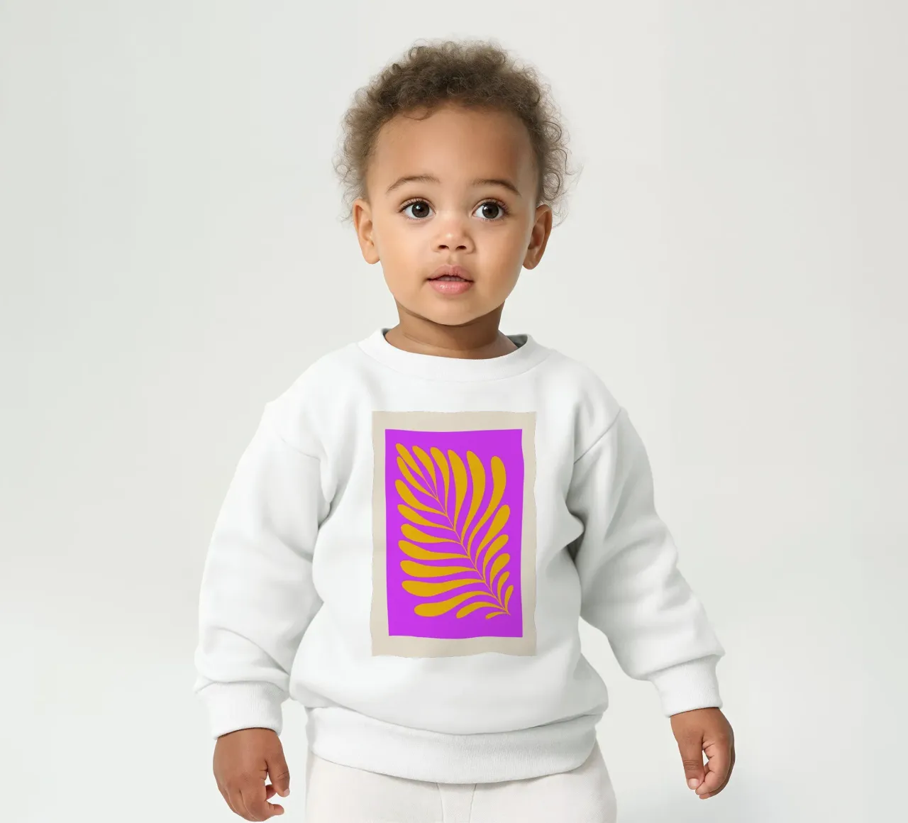 Fern in Purple felpa neonato da Pure