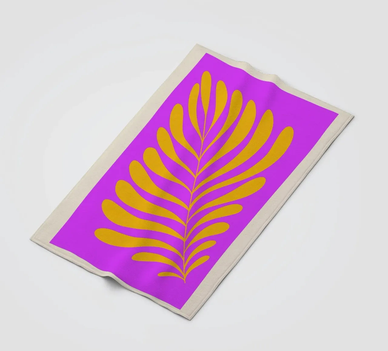 Fern in Purple manta de franela de Pure