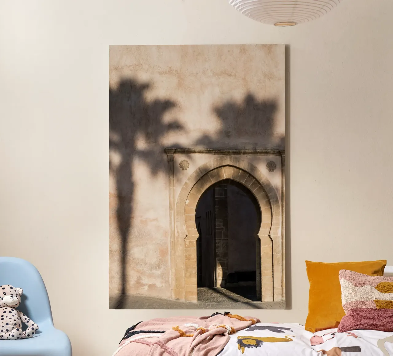 Shadow of a tree on the wall tela da photolovers