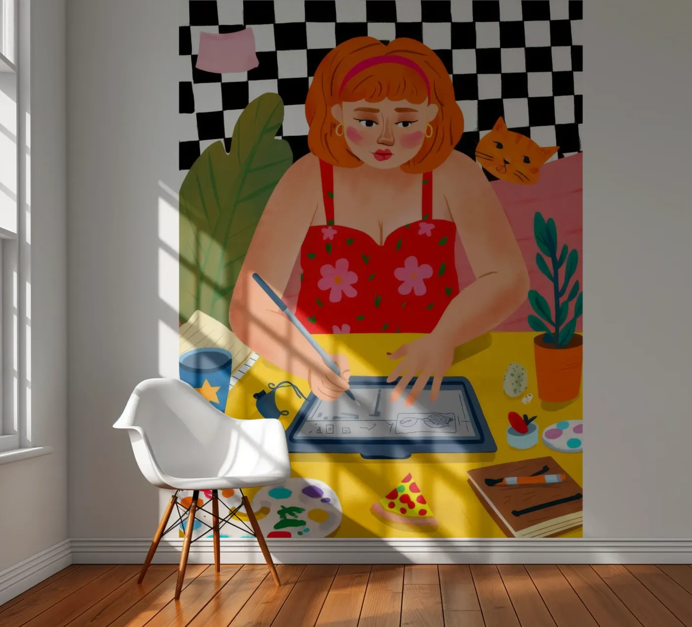 Creatieve studio Bloom fotobehang van Aurora Muse