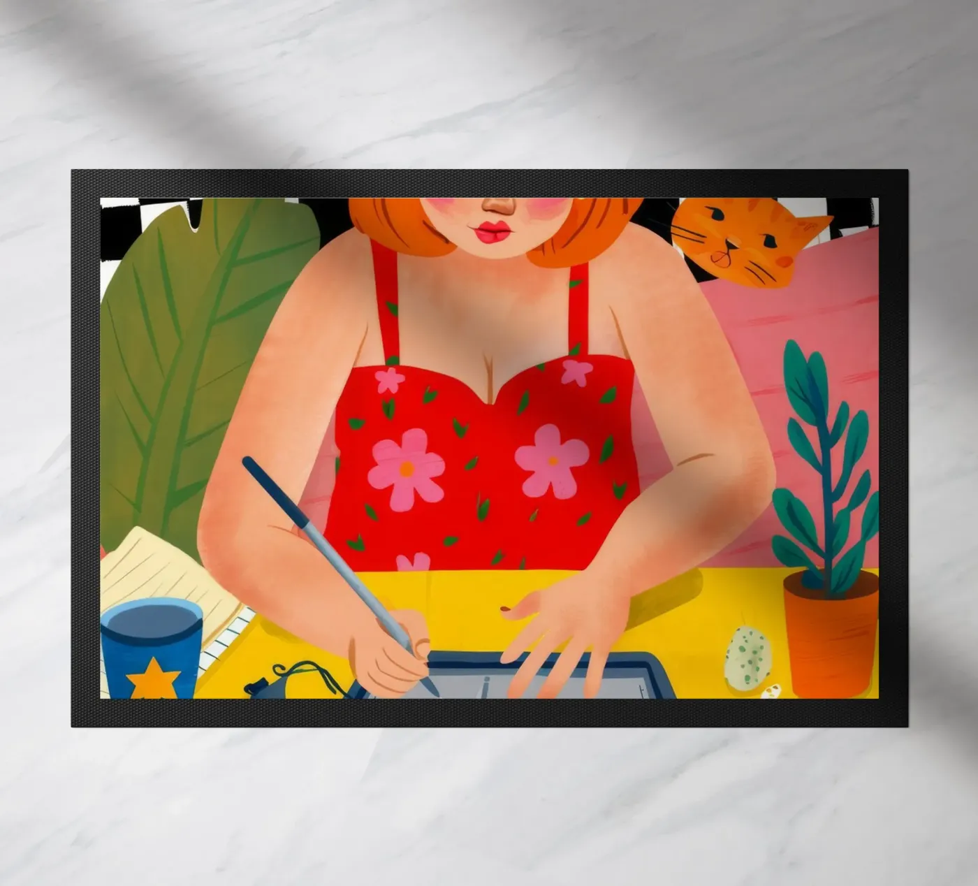 Creatieve studio Bloom deurmat van Aurora Muse