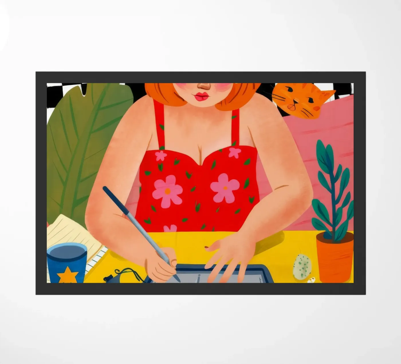 Creatieve studio Bloom deurmat van Aurora Muse