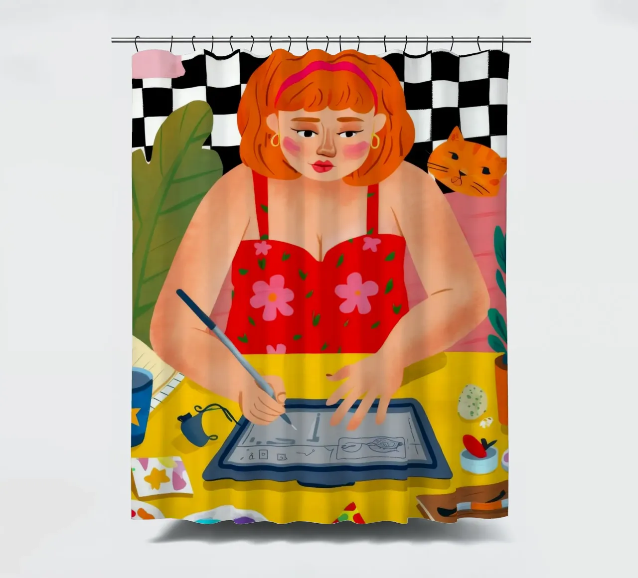 Studio creativo Bloom tenda da doccia da Aurora Muse