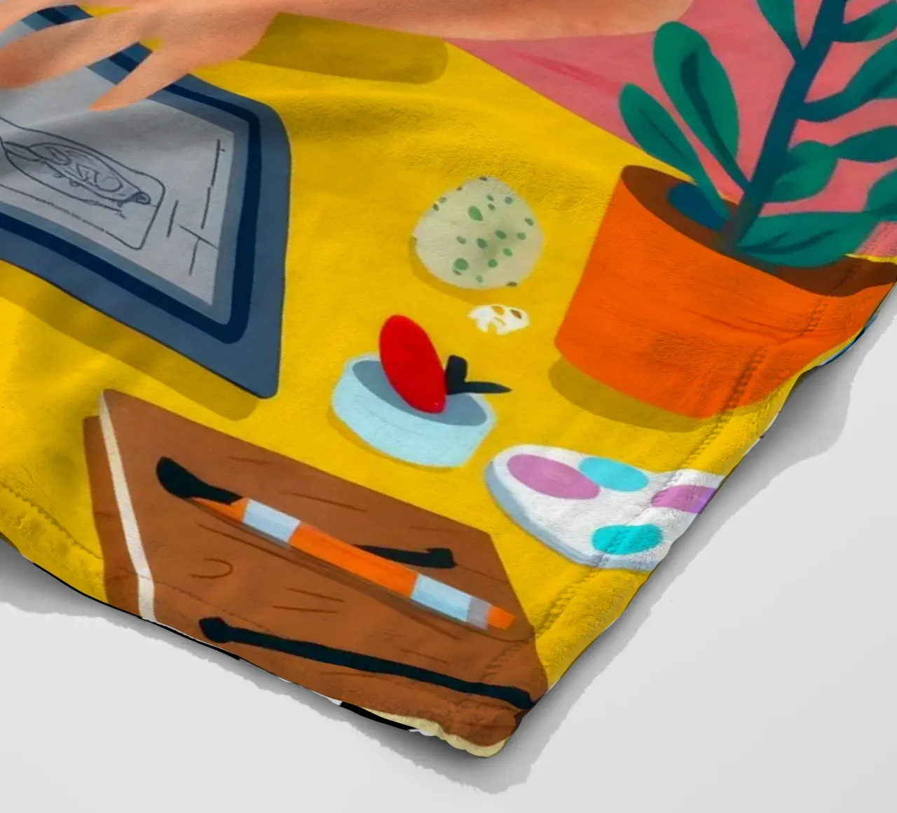 Kreativstudio Bloom Fleecedecke von Aurora Muse